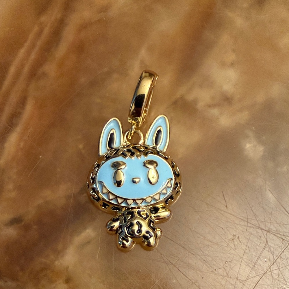 Labubu Gold and Blue Charm
